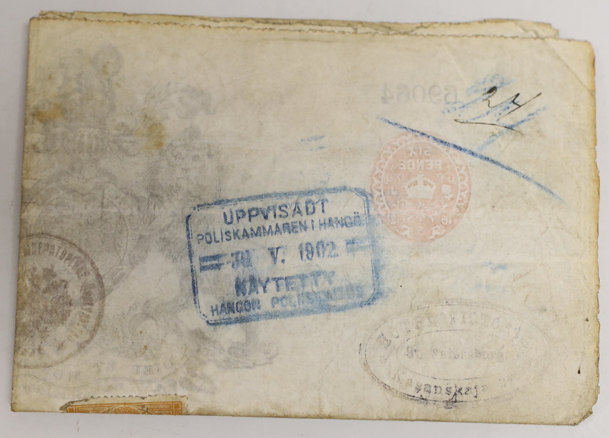 An early 20th century British passport with Russian stamps